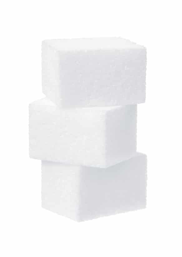 sugar on a white background