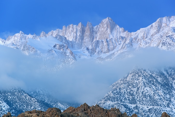 snow at mount whitney