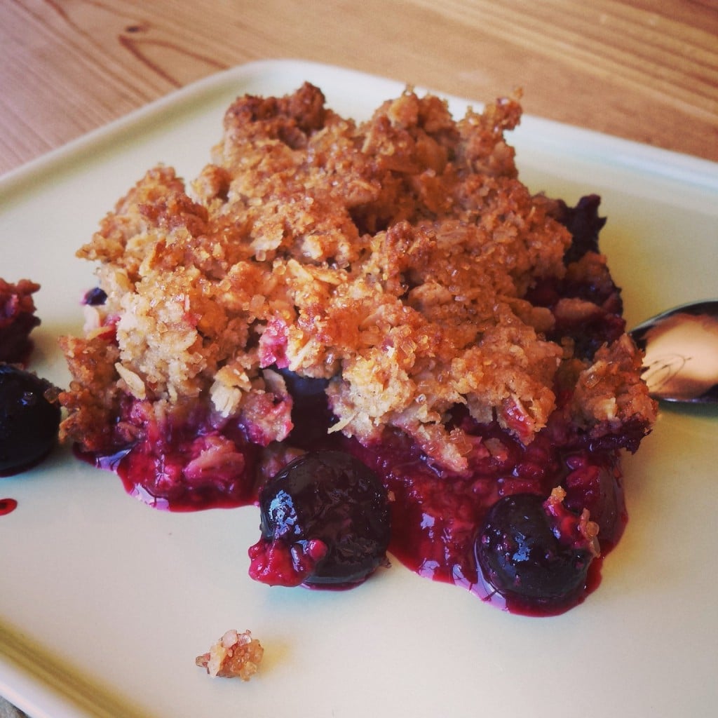 Crumble aux fruits rouges