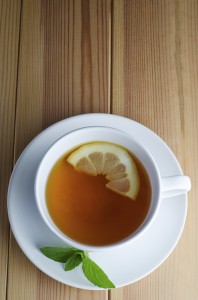 Lemon Tea with Mint Leaves