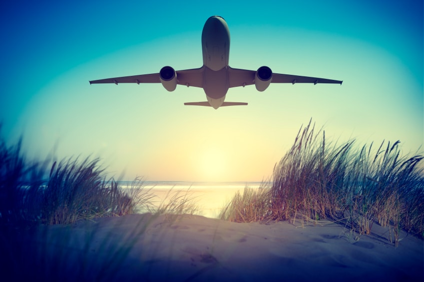 Airplane Travel Destination Outdoors Concept