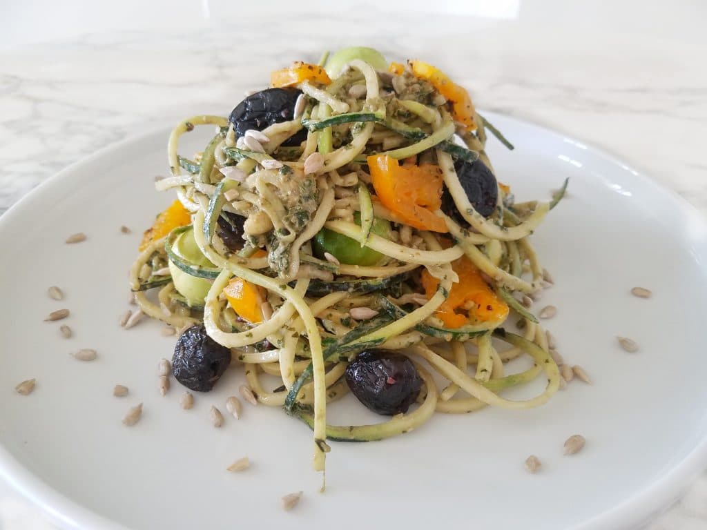 spaghettis de courgettes et pesto d'été - Valérie Orsoni - LeBootCamp