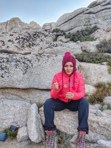 Valerie Orsoni at Lone Pine - mountain climbing