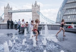 Hot summer day in Central London