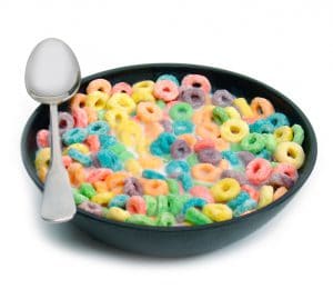 bowl of cereal with milk
